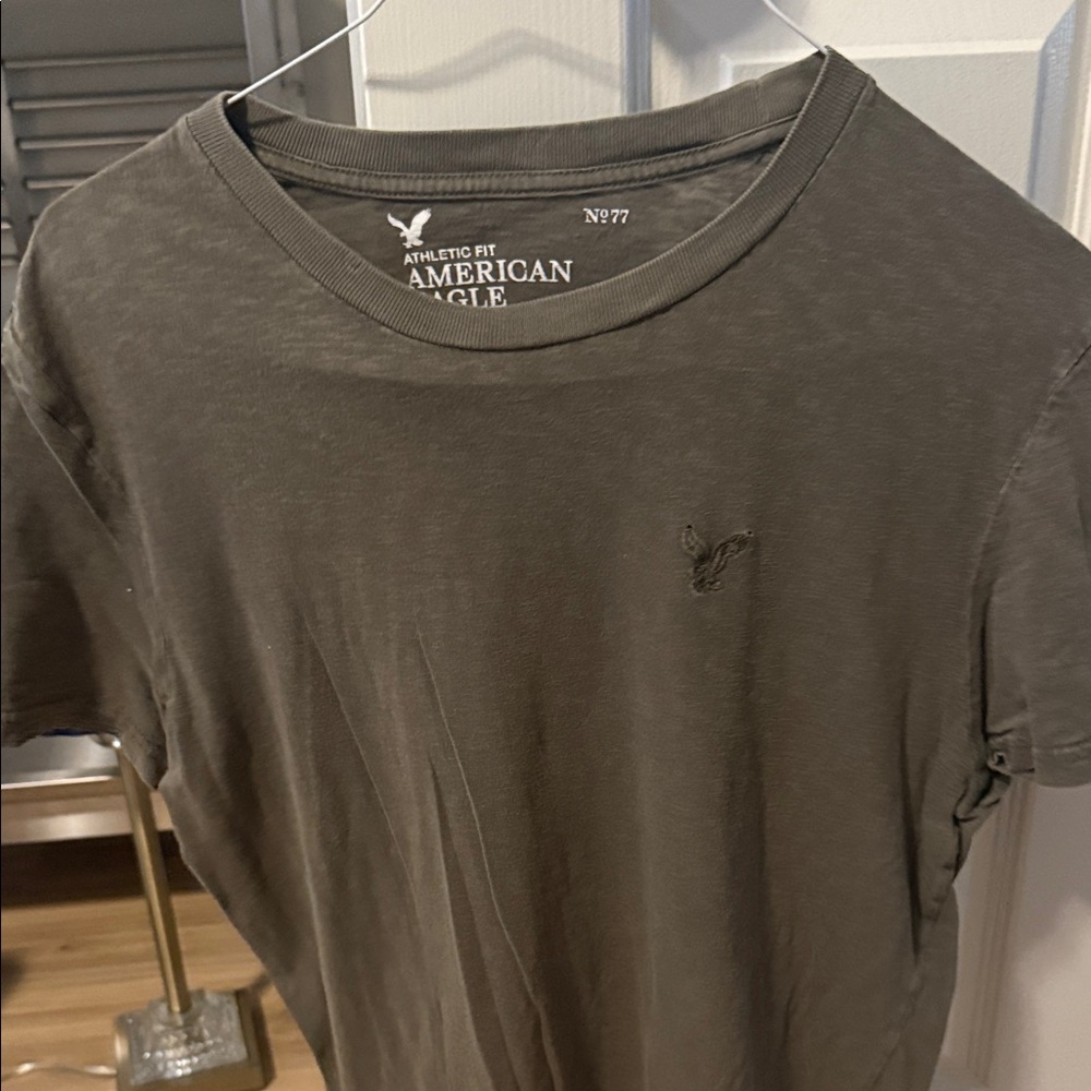 American Eagle Outfitters Men's Short Sleeve Tee - Dark Olive